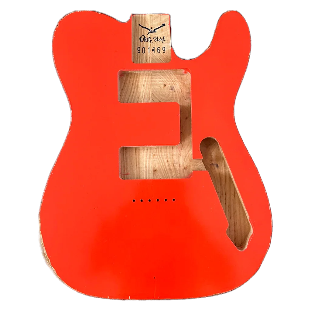 Relic Fiesta Red Telecaster Style Body 72 Routing Nitro Finish Front