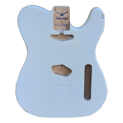 Aged Sonic Blue Telecaster Style Body Nitro Finish - WhiteStork Guitars