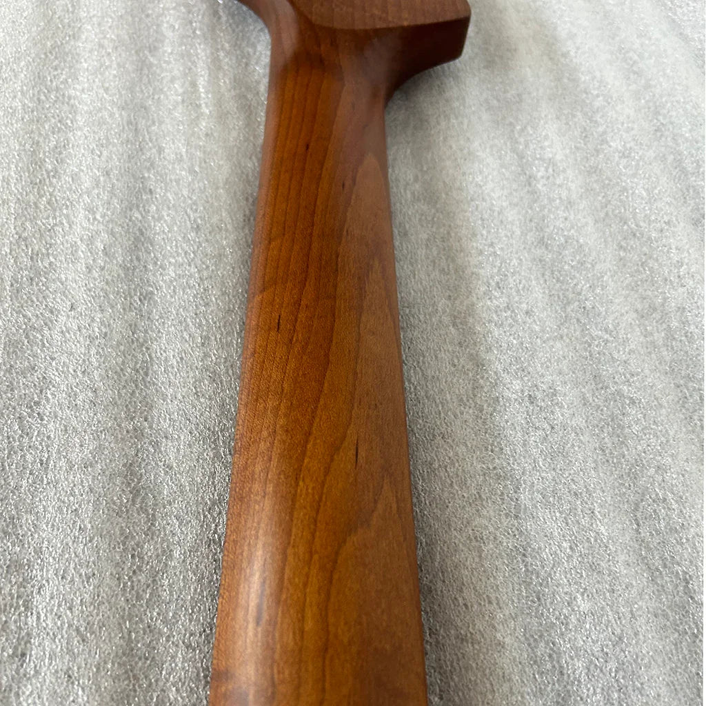 Roasted Maple PBass Style Neck SS Frets Oil Finish Back Profile