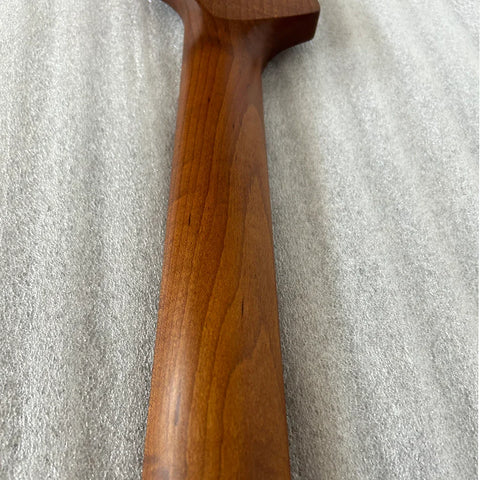 Roasted Maple PBass Style Neck SS Frets Oil Finish Back Profile