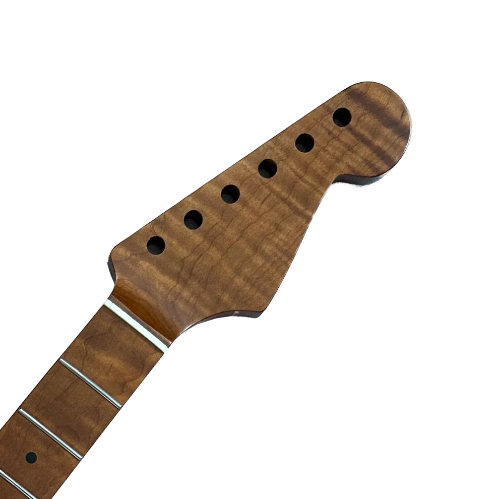 Roasted Maple Strat Style Neck Satin Nitro Finish 541243 Headstock