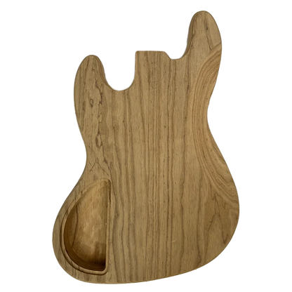 Roasted Swamp Ash JazzBass Style Body F Hole Unfinished Back