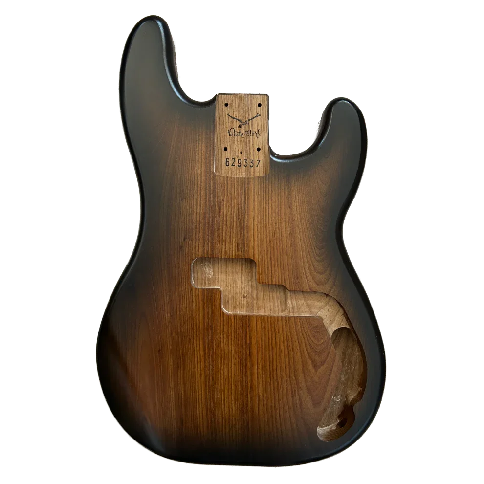 Roasted Swamp Ash PB Style Bass Body Sunburst Nitro Finish Front
