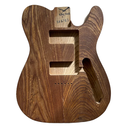 Roasted Swamp Ash Telecaster Style Body Oil Finish 72 Routing front