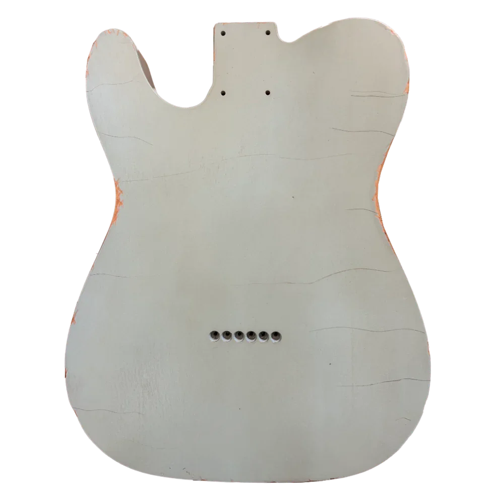 Aged Sonic Blue Tele Style Guitar Body Nitro Finish #529237 Back
