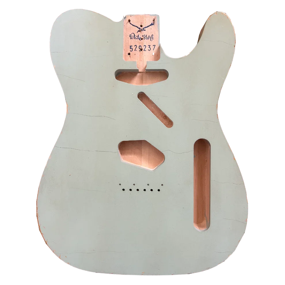 Aged Sonic Blue Tele Style Guitar Body Nitro Finish #529237 Front