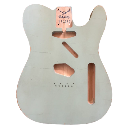 Aged Sonic Blue Tele Style Guitar Body Nitro Finish #529237 Front