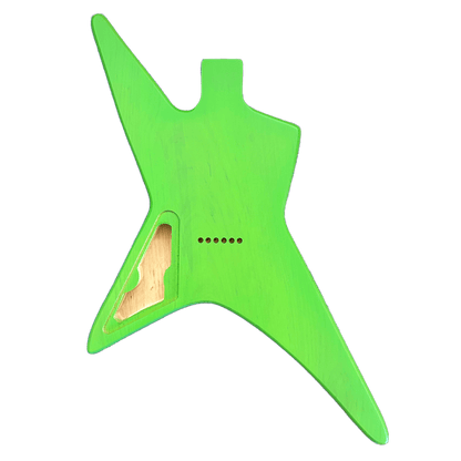 Bright Green Star Style Guitar Body Matte Finish, back