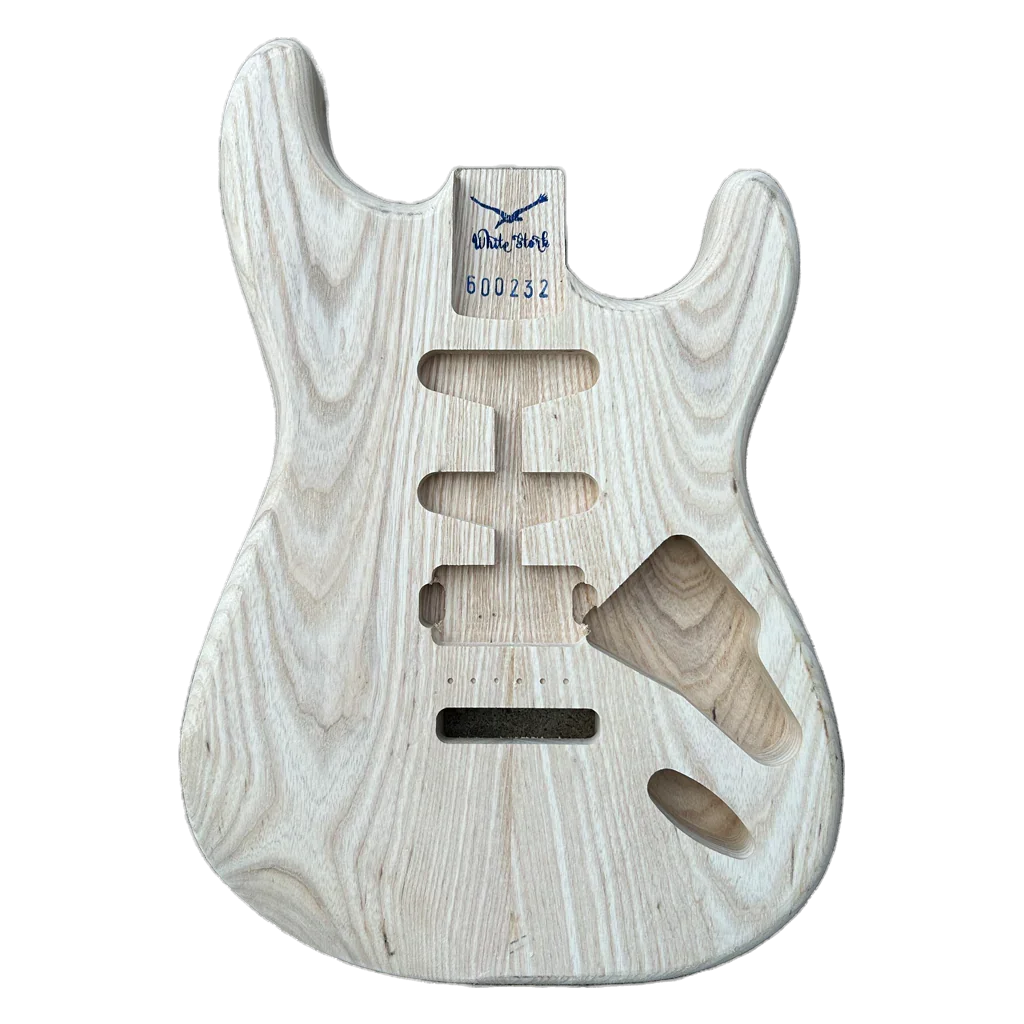 Swamp Ash HSS Strat Style Body Unfinished Front