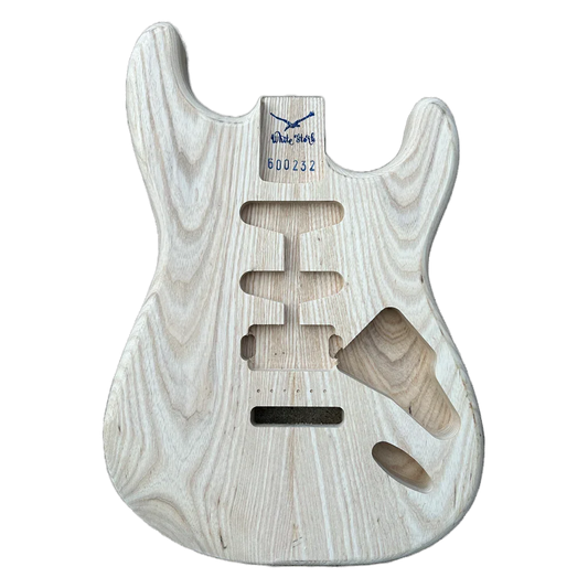Swamp Ash HSS Strat Style Body Unfinished Front