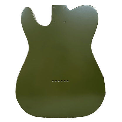 Swamp Ash Telecaster Thinline Style Body Olive Green Nitro Finish, Back