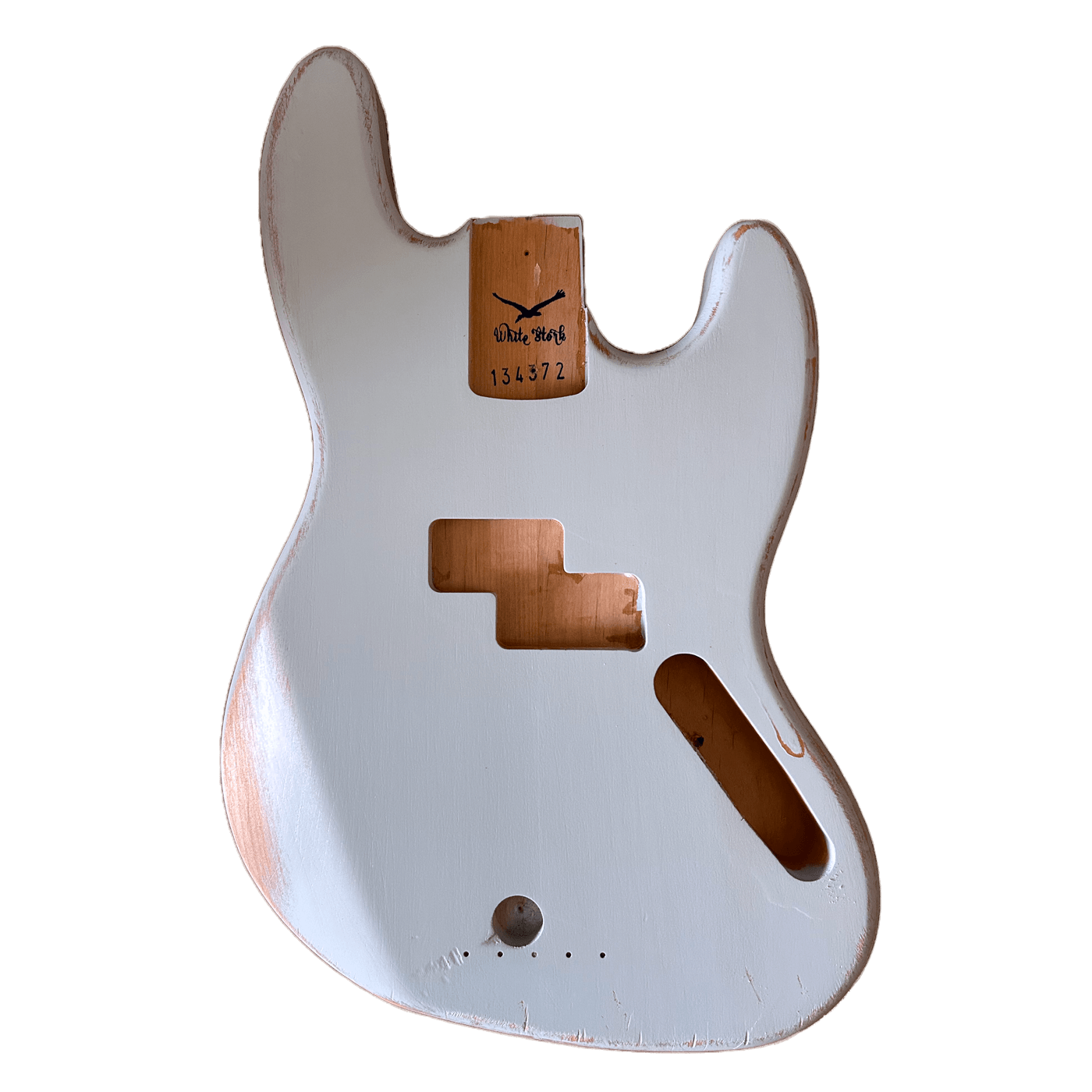 Gealterter Vintage-Blau-Erlen-Korpus im JazzBass-Stil, Nitro – 134372