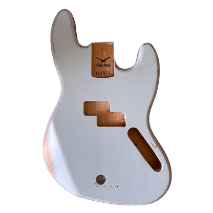 Gealterter Vintage-Blau-Erlen-Korpus im JazzBass-Stil, Nitro – 134372