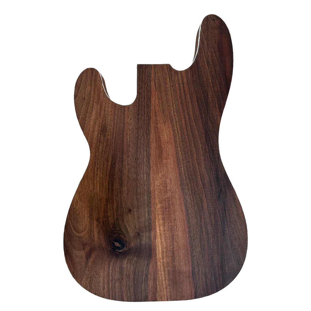 Walnut Precision Bass Style Body Oil Finish Pearloid Binding Back