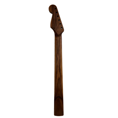 Walnut-Rosewood Strat Style Neck Steel Frets Oil Finish Back Detail