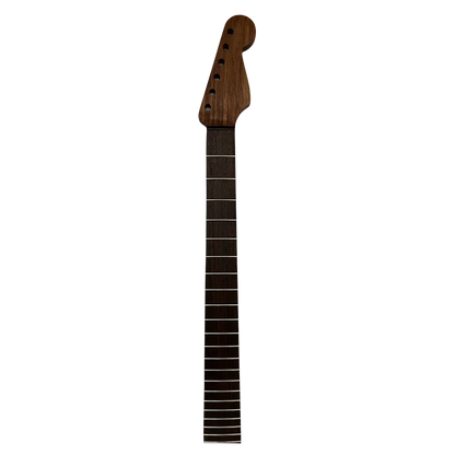 Walnut-Rosewood Strat Style Neck Steel Frets Oil Finish Front