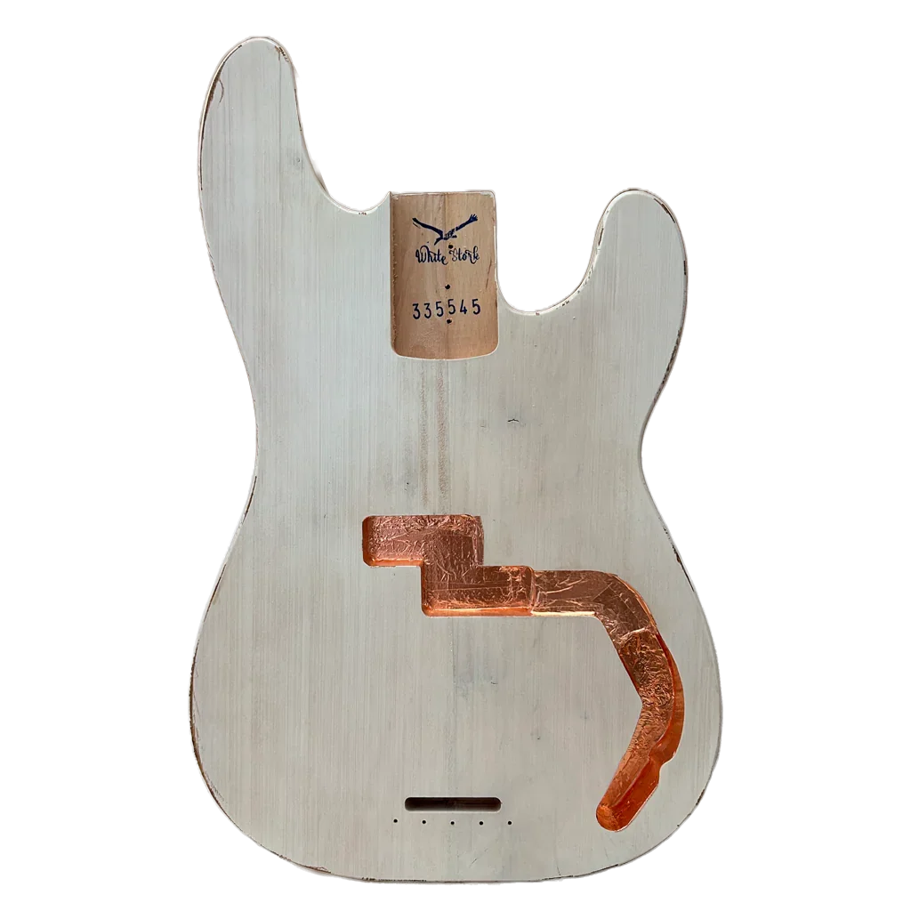Relic PBass Slab Style Body White Blonde Nitro Finish 335545 Front